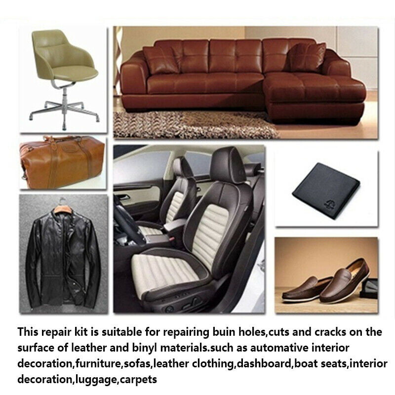HomChum Leather Repair Kit, 5 Colors(2Pack) Vinyl Repair Kit for Furniture,  Sofa, Jacket, Boat Seat, Leather Repair Kit for Couches, Car Seat to