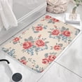 thumbnail image 3 of Pioneer Flower Floral Print Flannel Non Slip Door Rugs,Washable Door Mats Indoor,Decorative Door Mats,Dirt-Resistant and Absorbent Doormat for Entrance,Bedroom,Kitchen,Bathroom,23.5"x16", 3 of 5