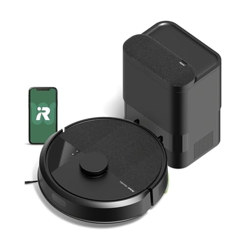 Aspiradora robot iRobot Roomba 105 Vac + base de vaciado automático: se vacía automáticamente durante 75 días, fácil de usar, succión potente y de alta potencia, navegación LiDAR, limpieza multisuper