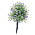 thumbnail image 1 of Arbustos de árboles topiarios artificiales Plantas falsas para exteriores con arbustos con estacas de tierra para Violeta, 1 of 9