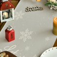 thumbnail image 2 of Smile Grey Snowman Let It Snow Winter Table Runner, Seasonal Christmas Kitchen Dining Table Decoration for Home Party Indoor 13x72 Inch, 2 of 6