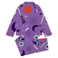 thumbnail image 4 of RUTAYY Girls Pajama Set Halloween Cute Graphic 2 Piece Sleepwear Long Sleeve Notch Neck Kids Evening Relax Wear Purple, 4 of 5