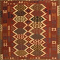 thumbnail image 1 of Ahgly Company Indoor Square Contemporary Sedona Brown Oriental Area Rugs, 8' Square, 1 of 6