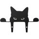thumbnail image 1 of Statue de chat de jardin en métal de 22 cm x 14,5 cm, décoration de statue de chat noir, ornements de jardin en plein air, décor de silhouette, cadeaux de chat pour les amoureux des chats, décoration, 1 of 5