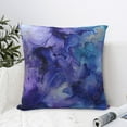 thumbnail image 6 of YFYANG Square Decorative Throw Pillow Case (Without Pillow Insert), Purple Abstract Watercolor Texture Bedroom Sofa Car Cushion Cover, 12"x12", 6 of 9