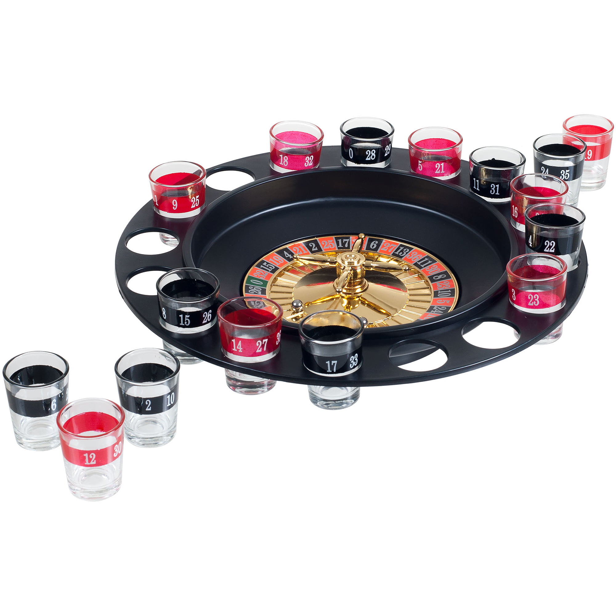 Shot Roulette Drinking Game 16 Shot Glasses Party Game Drinking Game By Paladone 