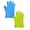 Blue 1PCS & Green 1PCS, variant on COURAGEDG 130g Silicone Baking Gloves High Temperature Insulated Heart Shaped Five Finger Gloves Kitchen End Pot Microwave Oven Gloves Organic Gloves Restaurant Gloves Disposable