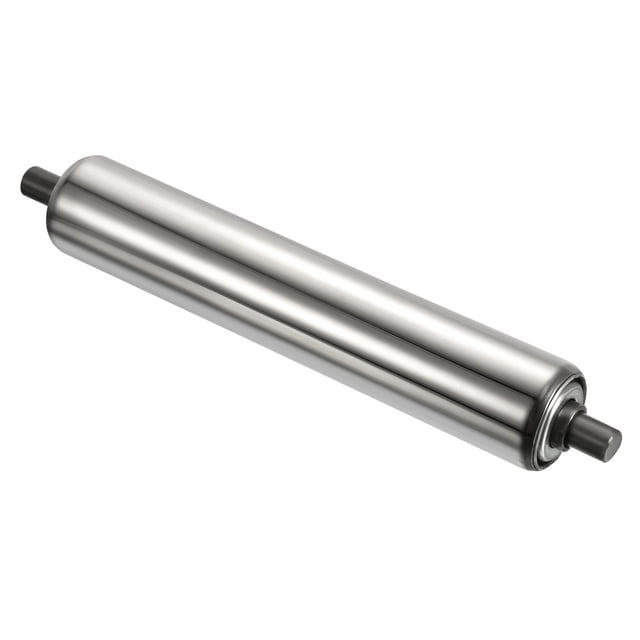Unique Bargains 1.5'x8' Transmission de Rouleau de Convoyeur par Gravité en Acier Inoxydable Extrémité Galvanisée