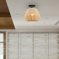 thumbnail image 3 of Better Homes & Gardens 13" Nature Woven Semi Flush Mounted Ceiling Light, Dimmable A19 Soft White, 3 of 9