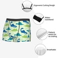 thumbnail image 5 of Kdxio Men's Boxer Briefs with Cute Dinosaur Blue Green Print - Comfortable and Breathable Underwear for Everyday Wear, 5 of 7