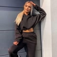 thumbnail image 4 of Autumn And Winter European And American New Fashion Solid Color Long-sleeved Sports And Leisure Suit Two-piece, 4 of 4