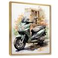 thumbnail image 2 of Designart "Touring with a Scooter Companion II" Scooter Floater Framed Canvas Print, 2 of 7