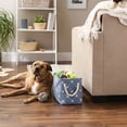 thumbnail image 5 of DII Polyester Pet Bin Trellis Paw Stonewash Blue Rectangle Small, 5 of 5