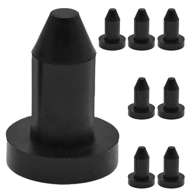 BESTYASH 8Pcs Universal Black Rubber Kayak Drain Plug Kit Durable Waterproof Scupper Plugs for Kayaking