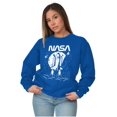 thumbnail image 3 of NASA Worm Logo Moon Space Shuttle Sweatshirt for Men or Women Brisco Brands M, 3 of 6