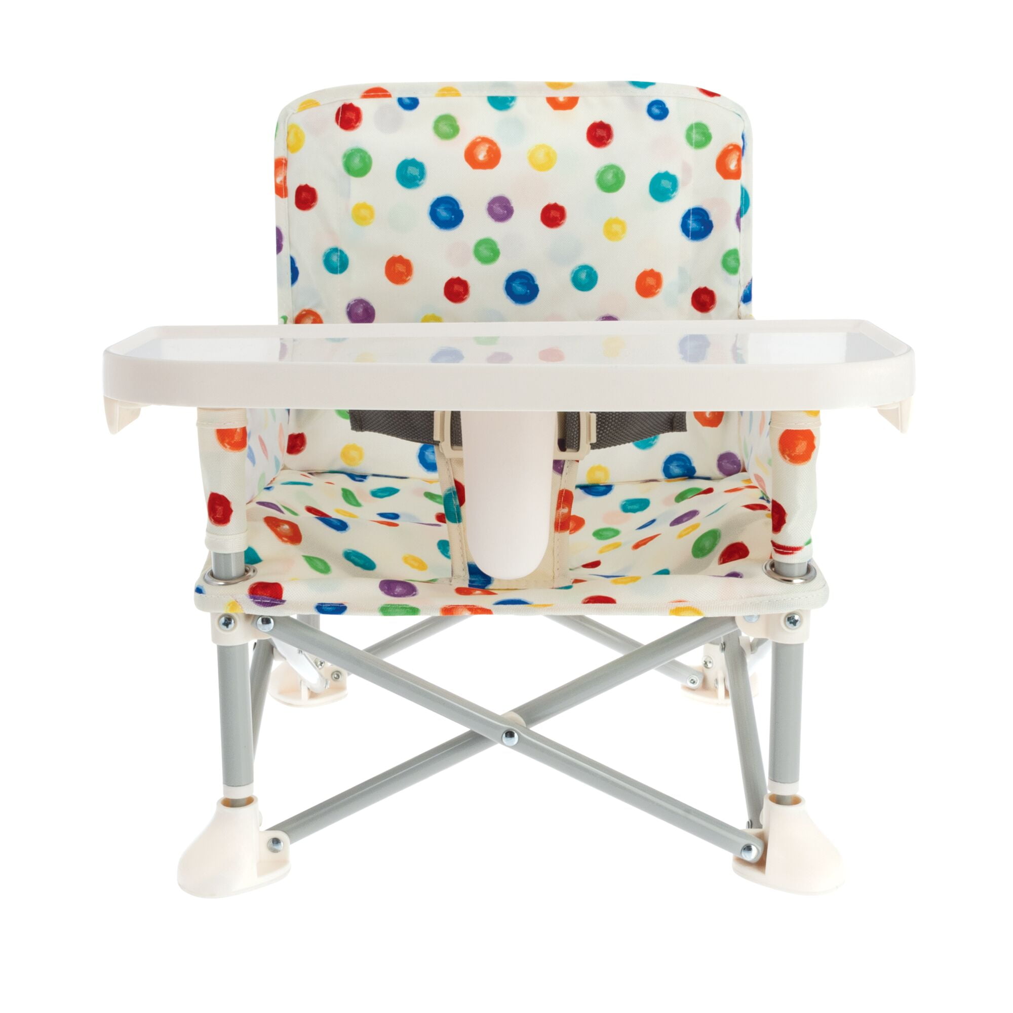 Nuby Pop-Up Portable Booster Seat with Removable Tray, Circles