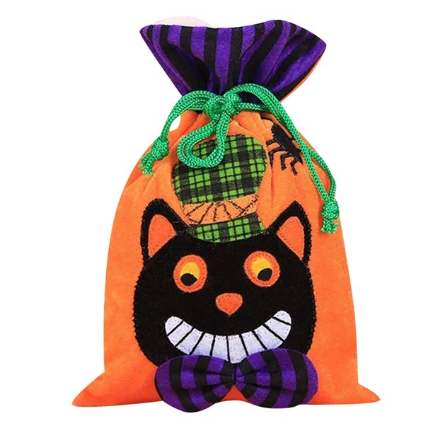 Juego De Bolsas De Terciopelo De Halloween Elegantes Bolsas De Caramelos Con Forma De Calabaza Y Bruja Para Fiestas Infantiles Truco O Fiesta
