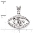 thumbnail image 2 of Sterling Silver Ss Rh-P Logoart Georgia Institute Of Technology Pendant In Football (20 X 20) Made United States ss012gt, 2 of 5