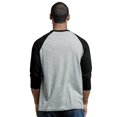 thumbnail image 2 of TOP PRO Camiseta de béisbol casual de manga 34 para hombre (3XL BlackLight gris - 1), 2 of 4