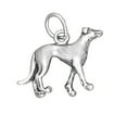 thumbnail image 1 of Sterling Silver 16" 1mm Box Chain 3D Greyhound Dog Breed Pendant Necklace, 1 of 2
