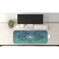 thumbnail image 2 of Geometry Computer Mouse Pad, Digital Futuristic Tree of Life Space Plains Pattern, Rectangle Non-Slip Rubber Mousepad Large, 31" x 12" Gaming Size, Petrol Blue Green, by Ambesonne, 2 of 2