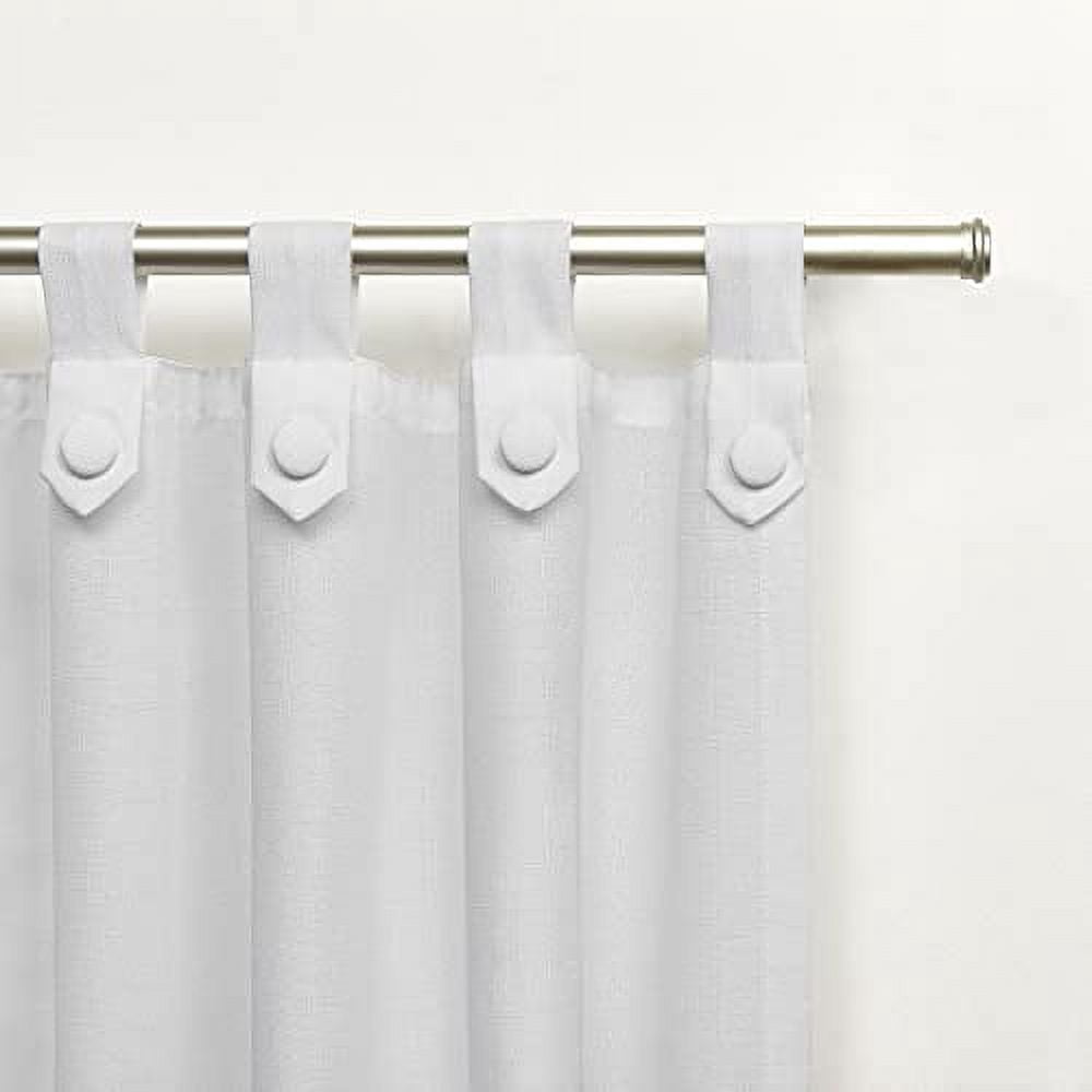 Exclusive Home Loha Tuxedo Tab Top Curtain Panel Pair, 54"x108", Winter White