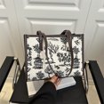 thumbnail image 3 of Bolso de gran capacidad para mujer combinado con retro 2025 nuevo bolso de hombro versátil este año popular bolso de mano informal para viajes diarios, 3 of 5