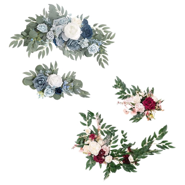 Guirnalda de flores artificiales, guirnalda floral, telón de fondo para fiestas, adorno para pérgola. Rojo Rosa Blanco Azul