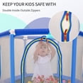 thumbnail image 6 of Arspjes 55'' Trampoline for Kids,Indoor Outdoor Mini Trampoline with Safety Enclosure Net and Balls,Small Trampoline Birthday Gifts for Boys and Girls,Blue, 6 of 9