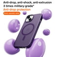 thumbnail image 2 of Allytechgroup iPhone 13 Case with Screen Protector, Compatible with Magsafe Transparent Matte Back Cover Anti-Scratch Drop Protective Phone Case for Apple iPhone 13, Purple, 2 of 7