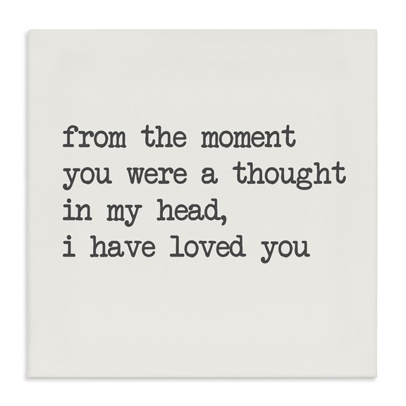 Stupell Industries Modern A Thought In My Head Love Motivational Phrase Canvas Art, 17 x 17, by SD Graphics Studio
