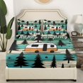 thumbnail image 3 of Erosebridal Happy Camping Sheet Set King, RV Car Bedding Sets King Size, Camper Theme Decor, 4 Pieces, 3 of 7