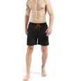 thumbnail image 3 of Pantalones cortos negros, bolsillos con cremallera, pantalones de playa para hombre., 3 of 6