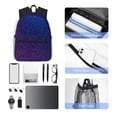 thumbnail image 4 of Disketp Neon Glitter Mochila Ligera Clásica con Múltiples Bolsillos, Mochila Casual para Hombre y Mujer, Ideal para Escuela, Trabajo y Viajes, 4 of 6