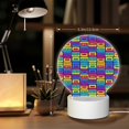 thumbnail image 6 of Daiia Cassette Tapes Pattern Acrylic Night Light, LED Touch Light, Bedroom Night Light, Soft Glowing Lamp Perfect Gift for Mother's Day, Birthday, or Christmas, 6 of 9