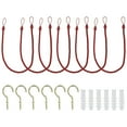 thumbnail image 1 of Unique Bargains Curtain Tiebacks Ropes, 6 Pack Braided Curtain Tie Backs with Screw Hooks & Bolts, Red, 1 of 7