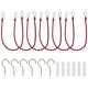 thumbnail image 1 of Cuerdas para cortinas Uxcell, paquete de 6, cuerdas trenzadas para cortinas con ganchos de tornillo y pernos, rojo, 1 of 7
