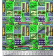 thumbnail image 1 of Soimoi Rayon Fabric Scissor,Buttons & Machine Sewing Printed Fabric 1 Yard 56 Inch Wide, 1 of 3