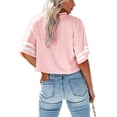 thumbnail image 2 of Women Plus Size Solid Color Basic Tees Casual Short Sleeve Loose T-shirt, 2 of 2