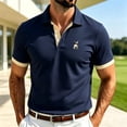 thumbnail image 6 of Breathable Mesh Polo Shirts for Men Short Sleeve Casual Loose Fit Knit Golf Top Summer Lightweight Out Sport Tee Mens Yellow XL, 6 of 6