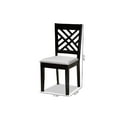 thumbnail image 7 of Baxton Studio Caron Modern and Contemporary Grey Fabric Upholstered Espresso Brown Finished Wood 2-Piece Dining Chair, 7 of 7