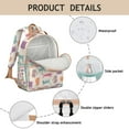thumbnail image 4 of Boho Cat Aesthetic Students Backpack with Vintage Cat Illustration, Abstract Cat Art, and Cats & Hearts Pattern, 4 of 6