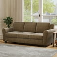thumbnail image 6 of Ebello Modern Sofa Couch, 3-Seater Upholstered Couches with Thick Cushions for Living Room and Bedroom, Brown, 6 of 7