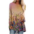 thumbnail image 1 of Camisas Para Mujer Moda Casual Manga Larga Cuello Redondo Tops Blusa Suelta Camisas Estampadas Odeerbi ODB128196, 1 of 5