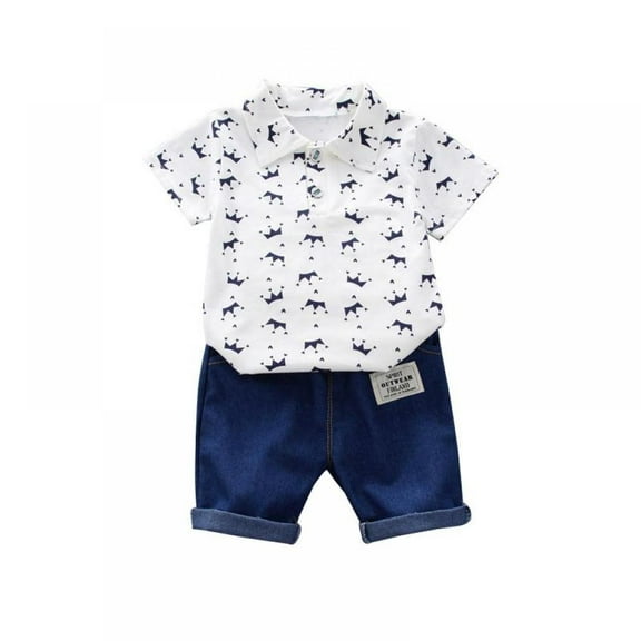 GYRATEDREAM Toddler Baby Boy Short Sleeve Shirt & Shorts Set 1T 2T 3T 4T Outfits Summer Clothes