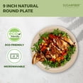 thumbnail image 4 of Sugarfiber Disposable 9 inch Compostable Round bagasse Paper Plates 50 Count, 4 of 7