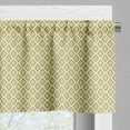 thumbnail image 3 of Ambesonne Retro Valance Pack of 2, Diamond Line Pattern, 42"X12", Yellow and Cream, 3 of 5