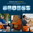 thumbnail image 5 of Reclining Stadium Seat Waterproof Foldable Camping Chair6 Adjustable Reclining Positions Extra Thick Padding Wide Back SupportPortable Outdoor Chair for Sports, 5 of 6