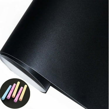 Reusable Blackboard Wall Sticker 45x200CM with 5 Chalks for Home Office and Classroom