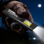 Flashlight USB C Rechargeable,Flat Pocket Torch with Magnetic Base for Mechanical Work, High Lumens COB Light for Dog Walking Camping, Hands-Free Clip on Light for Outdoor Night Running